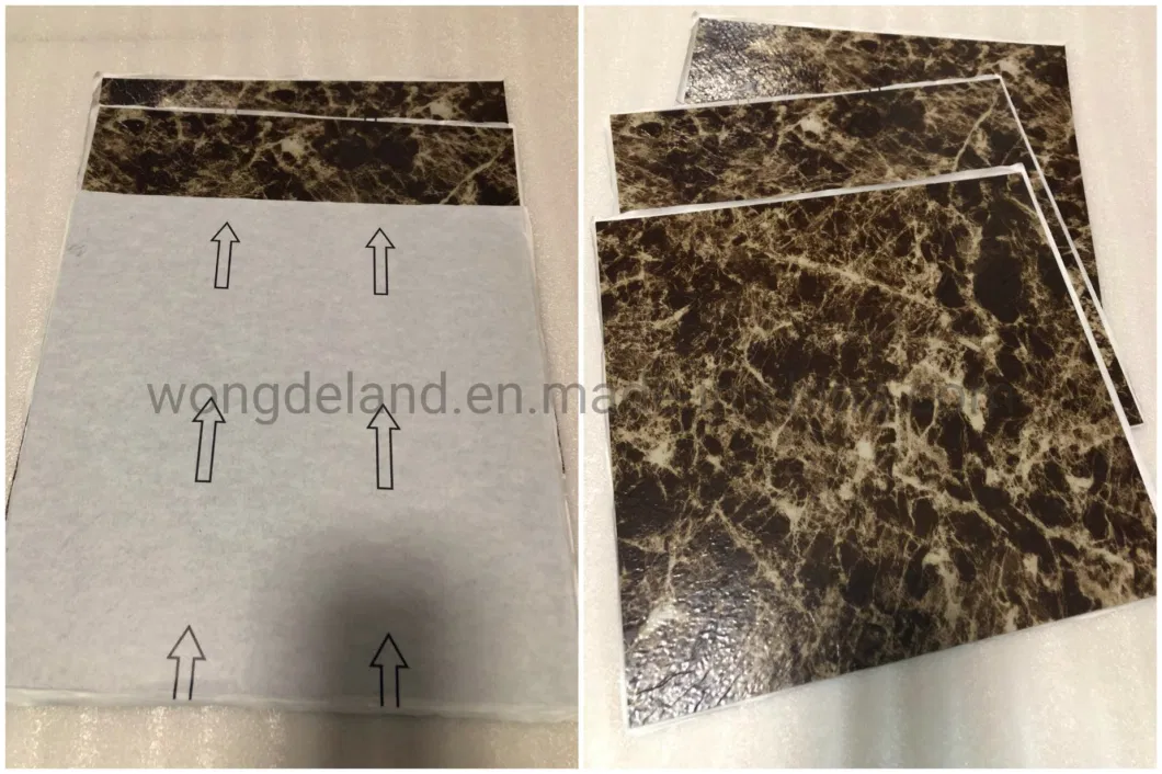 Manufacturer Marble Imitation Self Adhesive PVC Plastic Vinyl Sheet Tiles Floor