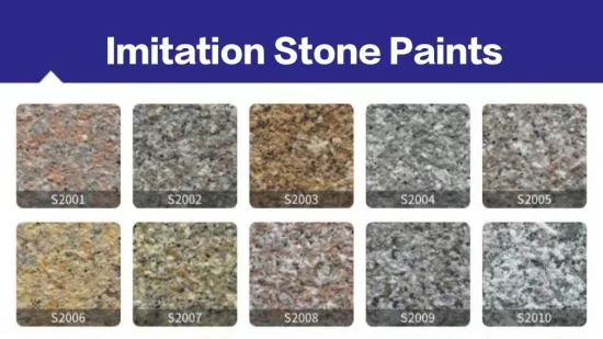Imitation Stone Paints Weather Resistance Water Based Acrylic Granite or Marble Effects Finish for Exterior Outdoor Walls S2028