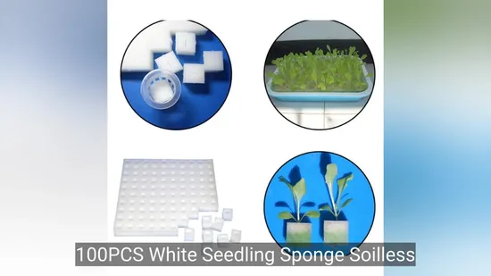 100PCS White Seedling Sponge Soilless Hydroponic Vegetables Nursery Pots Seedlings Cloning Collar Garden Cultivation Plant 