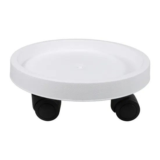 Toughened Plastic Tray with 6 Universal Wheels for Big Pot Imitation Cement Base Resin Moving Tray Round/Square (LT