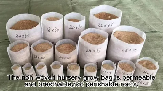 Eco Friendly Non Woven Fabric Biodegradable Grow Bag Vegetables Plant Pot Flower Grow Seedlings Pot Tree Seedlings Bag 