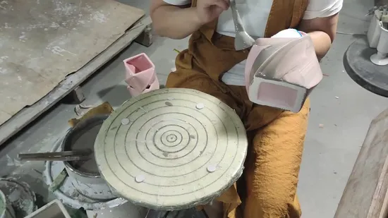 Decorative Ornaments Garden Indoor Blue Ceramic Planter Pot 