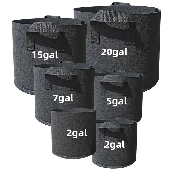 Cheap Customized No Handle 2 Gallon Planter Aeration Root Pots Garden Potato Felt Fabric Plant Grow Bags 