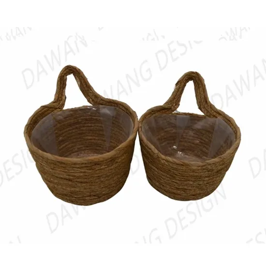 Plant Basket Woven Rope Flowerpot Home Decoration Hanging Flowerpot 