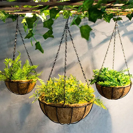 Hanging Basket Planter with Coconut Liner 