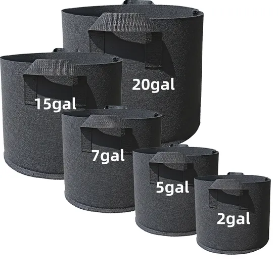 Factory Wholesale Custom 5 Gallon Breathable Thicken Plant Grow Bags Flower Pots with Handle for Tree Farms 